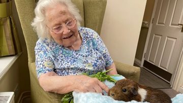 Furry friends visit Worcestershire care home Residents